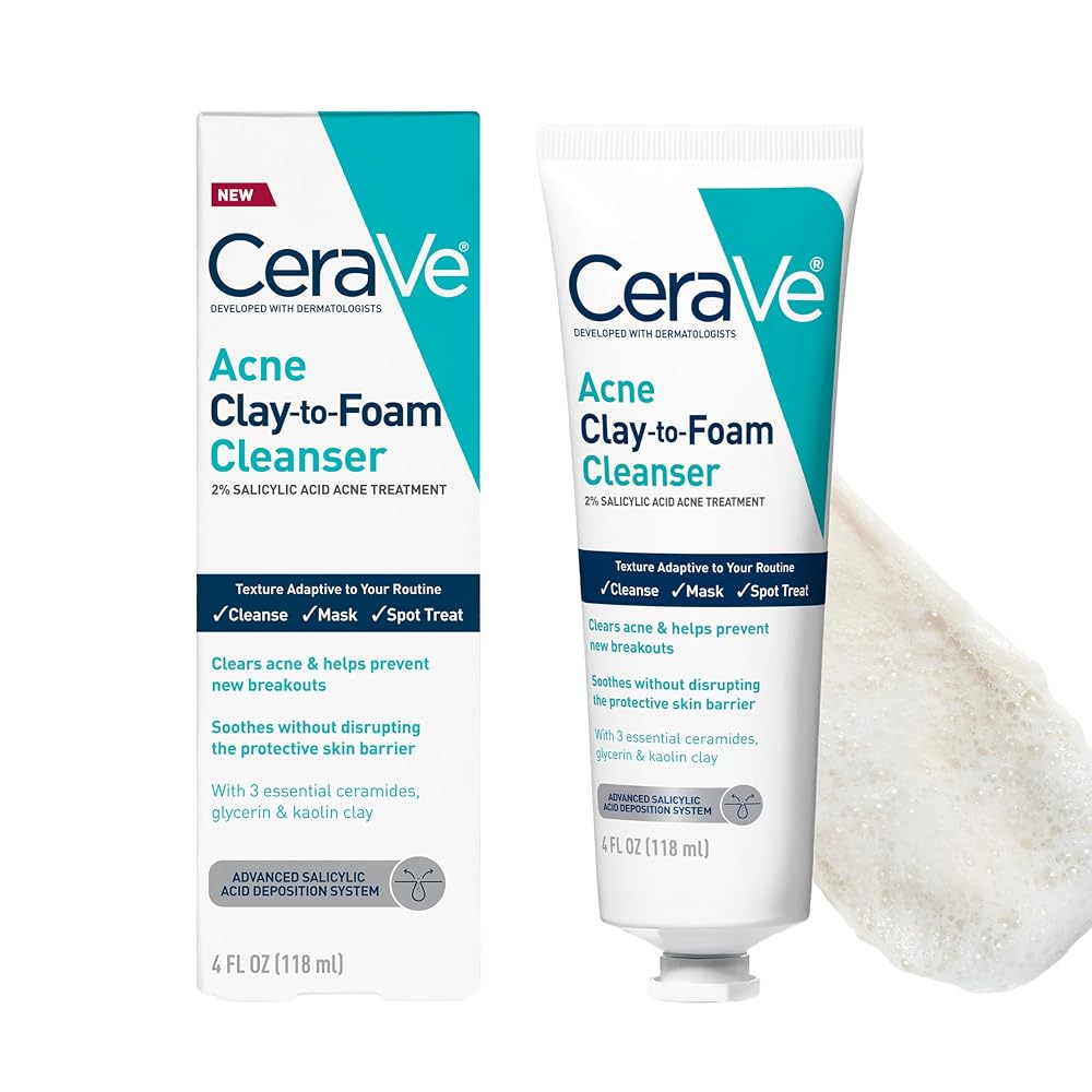 cerave acne clay-to-foam cleanser